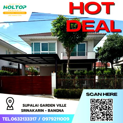 Houses for rent : #Z2067💥240868🔥 House for rent: Supalai Garden Ville Srinakarin - Bangna