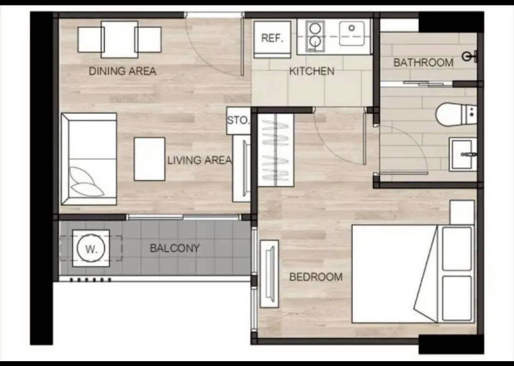 picture The Base Garden Rama 9 one bedroom - 11/11