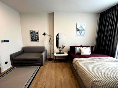 คอนโดให้เช่า : 🟢For Rent🟢Modiz Rhyme Ramkhamhaeng ห้องสวย เฟอร์ครบ! 📱ADD LINE @nathong97 (ตอบ ⚡ 24 Hr) P1170