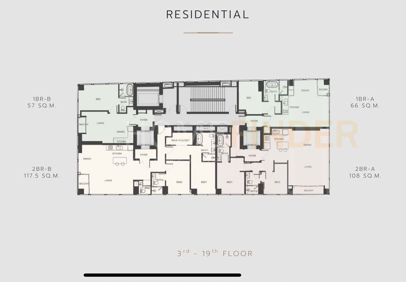 รูป Tonson One Residence 2 bedrooms, for sale - รูปที่ 5/7