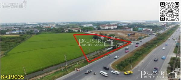 รูป ที่ 7 ไร่ สะดุดตา ติด ถ.สาย 5 ซึ่งเป็นถนนคอนกรีต 4 เลนส์ กว้าง 20 เมตร เพิ่มช่องทางเข้า-ออก ด้วยถนนซอยเทศบาล 12 (ซอยวิปัสสนา)  - รูปที่ 3/5