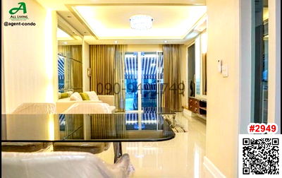 Townhouses for rent Rattana Bandit University (Rbac) : Townhouse for rent, 3 floors, Klang Muang Village, Lat Phrao 87, decorated like a model home.