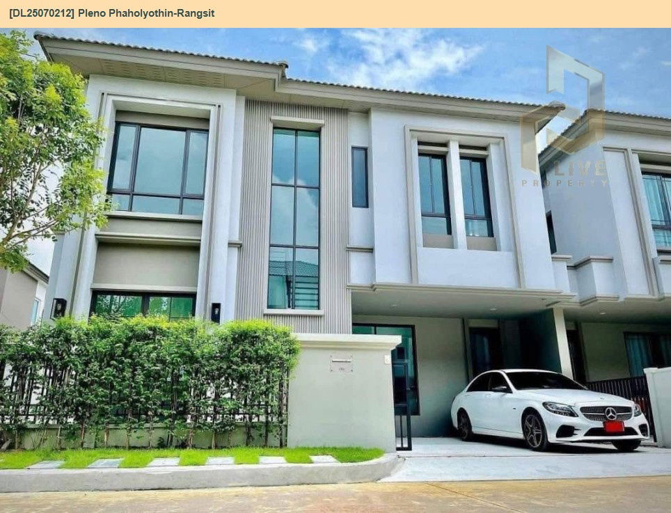 รูป DL25070187  ให้เช่าบ้านเเฝด พลีโน่ พหลโยธิน-รังสิต (Pleno Phaholyothin-Rangsit ) พร้อมเข้าอยู่ โทรด่วน 0638692663 LineID@655ebbvc - รูปที่ 2/9
