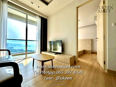 Condos for rent : UK01-086 Beautiful condo ready to move in Yuu Condo Sriracha : 1 bedroom 45 sq.m. Full sea view Fully furnished | 20,000 baht/month