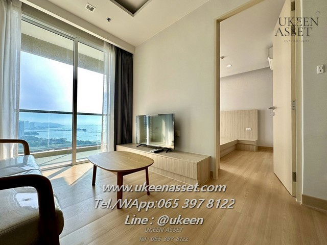 รูป UK01-086 ให้เช่าคอนโดสวยพร้อมอยู่ Yuu Condo ศรีราชา : 1 ห้องนอน 45 ตร.ม. วิวทะเลเต็มตา เฟอร์+เครื่องใช้ไฟฟ้าครบ | 20,000 บาท/เดือน - รูปที่ 1/25