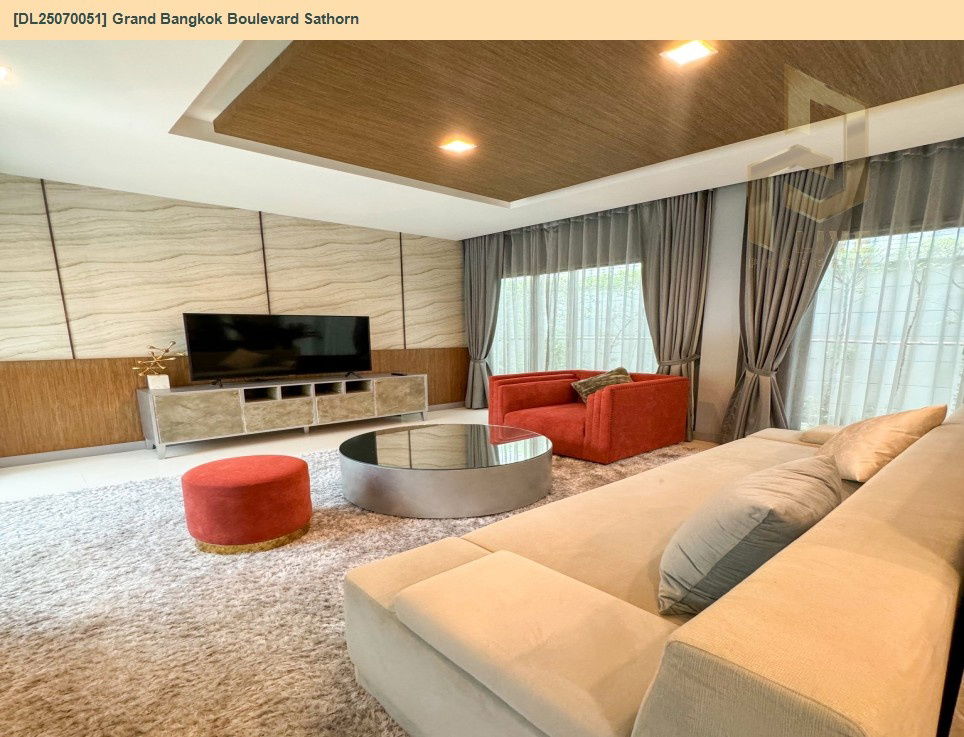 รูป DL25070051  ให้เช่าบ้านเดี่ยว แกรนด์ บางกอก บูเลอวาร์ด สาทร (Grand Bangkok Boulevard Sathorn) พร้อมเข้าอยู่  โทรด่วน 0638692663 LineID@655ebbvc - รูปที่ 7/14