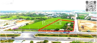 ที่ดิน สามพราน นครปฐม : ที่ 7 ไร่ สะดุดตา ติด ถ.สาย 5 ซึ่งเป็นถนนคอนกรีต 4 เลนส์ กว้าง 20 เมตร เพิ่มช่องทางเข้า-ออก ด้วยถนนซอยเทศบาล 12 (ซอยวิปัสสนา) 