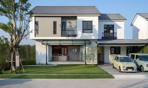 H 904 ให้เช่า บ้านเดี่ยว 2 ชั้น ม.Pimnara Srinakarin - Bangna บ้านสวย สไตล์ญี่ปุ่น Fully furnished ราคา 98,000 บาท
