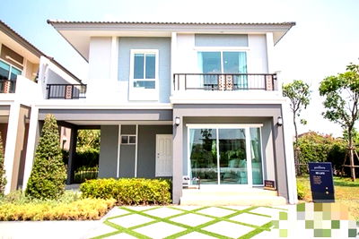 บ้านเดี่ยวให้เช่า : ให้ เช่า บ้านเดี่ยว M1269 ภัสสร เพรสทีจ ลุกซ์ พัฒนาการ 135 ตรม 40 ตรว