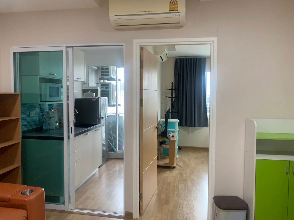 picture 📣 Ratchada 19, condo for rent, near MRT Ratchada and MRT Lat Phrao, just 700 meters, 8-minute walk. Washing machine, refrigerator, microwave, TV - 1/9