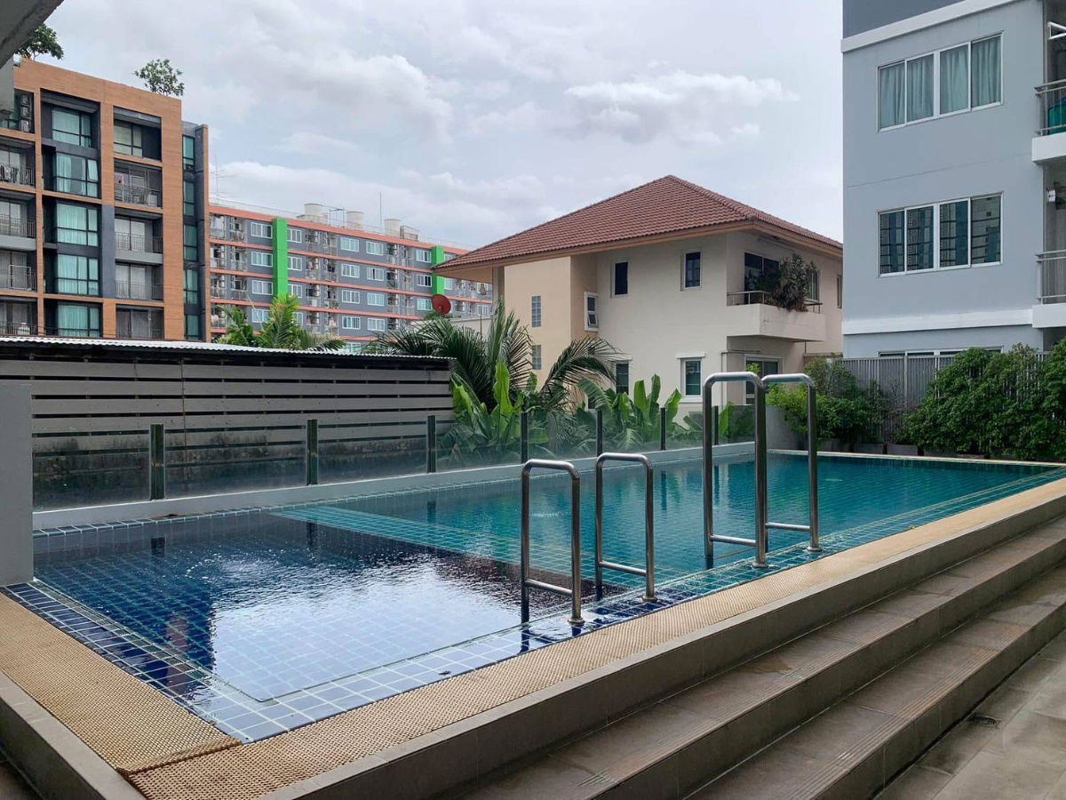 picture 📣 Ratchada 19 Condo for rent, 2 bedrooms, 1 bathroom, near MRT Ratchada and MRT Lat Phrao, only 700 meters, 8-minute walk,refrigerator, microwave, TV - 10/10