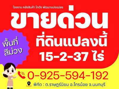 ที่ดิน วิทยาลัยเทคนิคนนทบุรี : ที่ดินผังเมืองสีม่วง นนทบุรี ทำโรงงาน