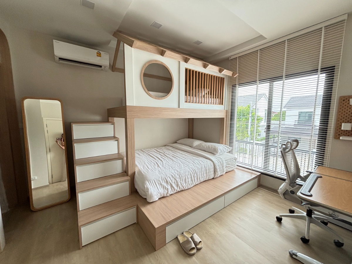 รูป H 904 ให้เช่า บ้านเดี่ยว 2 ชั้น ม.Pimnara Srinakarin - Bangna บ้านสวย สไตล์ญี่ปุ่น Fully furnished ราคา 98,000 บาท - รูปที่ 19/24