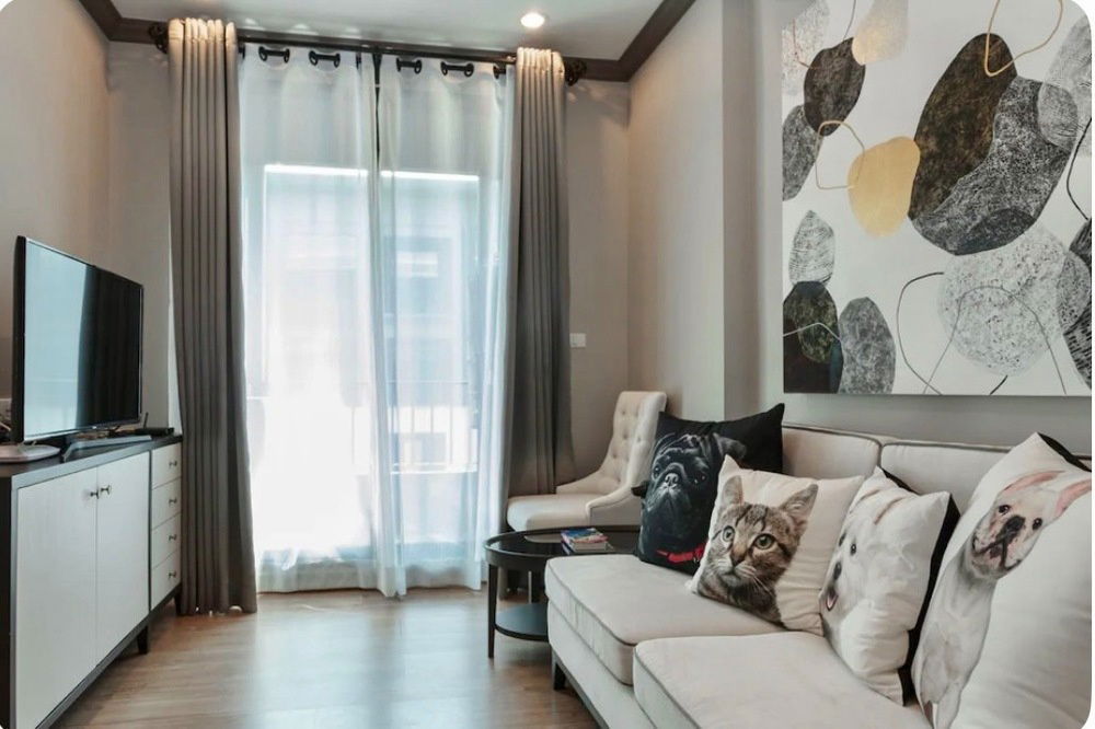 picture 🔥 For Rent !!🔥 Code C20240300381..........The Reserve Kasemsan 3, 1 bedroom, 1 bathroom, There is a bathtub, furnished, ready to move in 📣📣 - 2/9