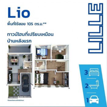 รูป ขายทาวน์โฮม2ชั้น โปรโมชั่นพิเศษ ไลโอ สาย 5 – ไร่ขิง - รูปที่ 2/11