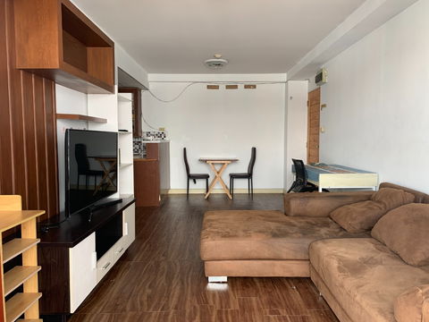 Condo for rent, Sammakorn Ramkhamhaeng, large room, ready to move in, swimming pool view