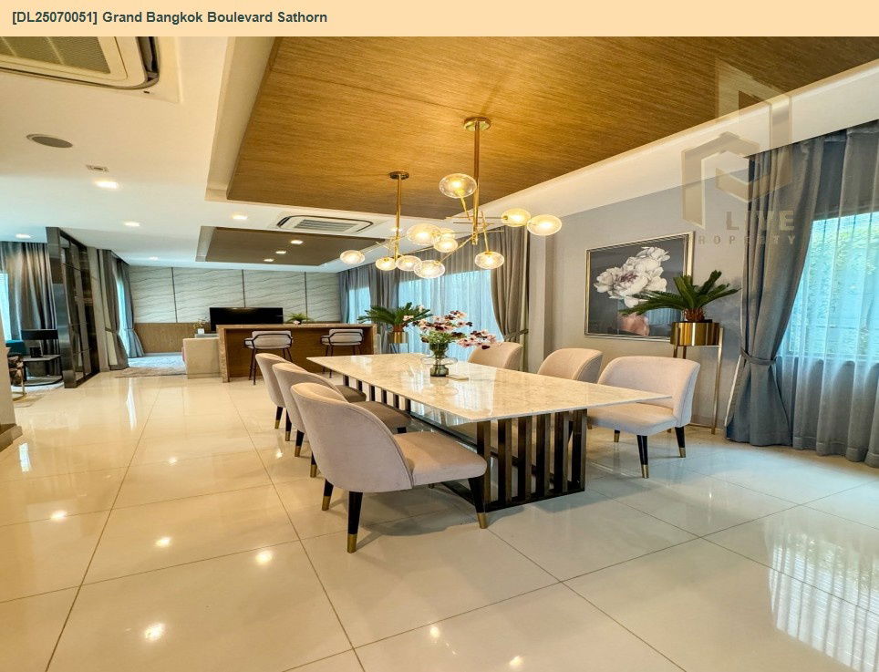 รูป DL25070051  ให้เช่าบ้านเดี่ยว แกรนด์ บางกอก บูเลอวาร์ด สาทร (Grand Bangkok Boulevard Sathorn) พร้อมเข้าอยู่  โทรด่วน 0638692663 LineID@655ebbvc - รูปที่ 5/14