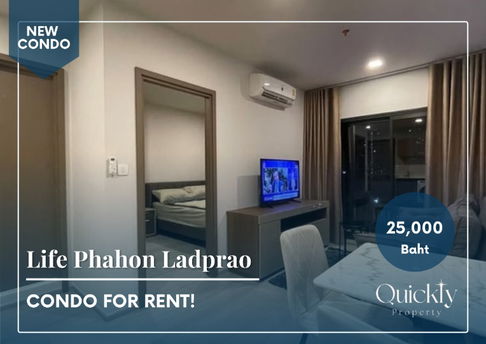 Life Phahon Ladprao | ราคา 25,000 บาท | ห้องสวย ห้องใหม่ เฟอร์นิเจอร์ครบ พร้อมเข้าอยู่