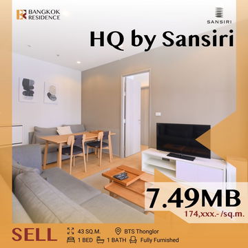HQ by Sansiri is a high-rise condo , CBD area near BTS Thong Lo