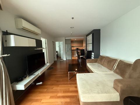 Call : 091-188-8977 Condo Belle Grand Rama 9 ใกล้ MRT พระราม 9 ขนาด 58 ตารางเมตร 2 ห้องนอน ชั้น21 ตึก B1 ตกแต่งครบ