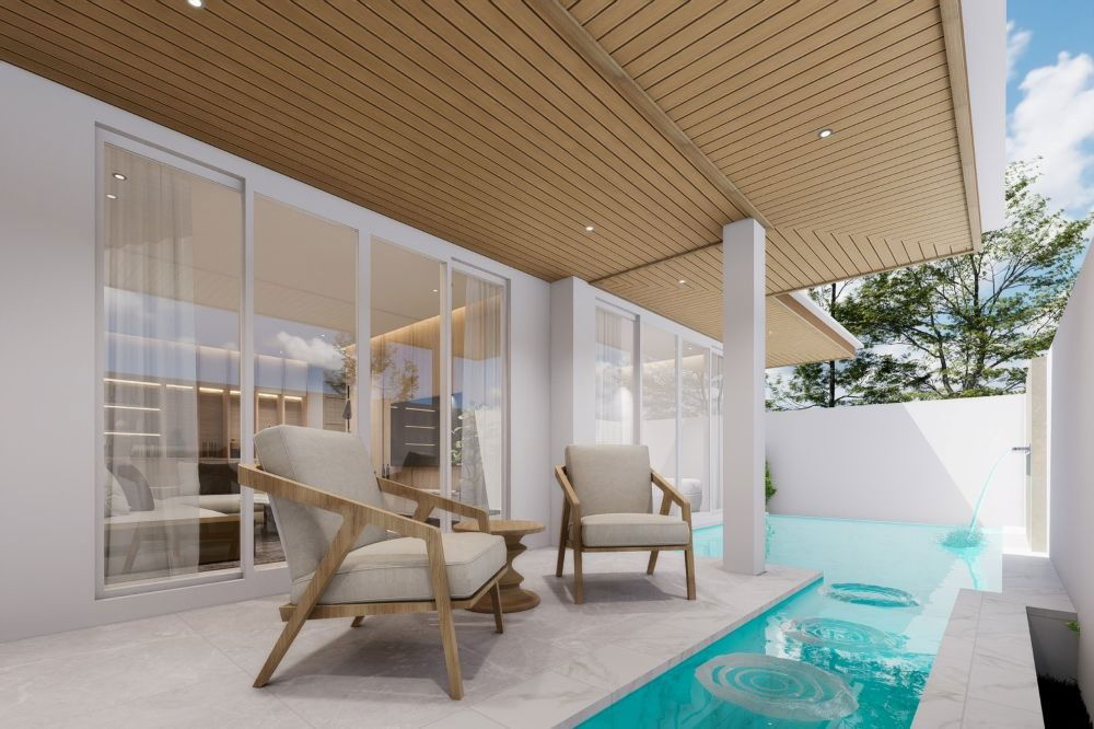 รูป ขาย Pool Villa หมู่บ้านสวนเนรมิต 5 ตกแต่งครบ ใกล้Robinson Lifestyle Thalang เพียง 5 นาที  - รูปที่ 3/22