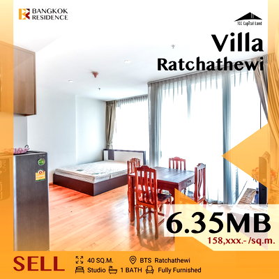 Condos for sale : Villa Rachatewi🔥Luxury Living Spacious & Fully Furnished Residence🌟Near BTS Ratchathewi
