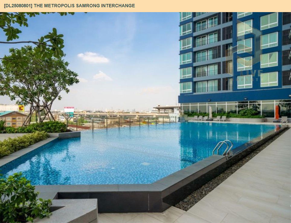 รูป DL25080801 ให้เช่าคอนโด เดอะ เมโทรโพลิส สำโรง อินเตอร์เชนจ์ (The Metropolis Samrong Interchange) ใกล้ BTS สำโรง พร้อมเข้าอยู่ โทรด่วน 0638692663 LineID @655ebbvc - รูปที่ 9/9