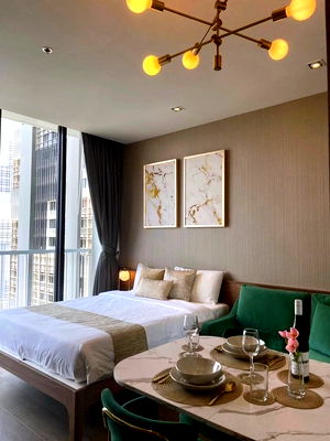 คอนโดให้เช่า : TA5596📲LineID @556ryccg🚞Studio 28.7 ตรม ชั้น 34 ตึก 6 พร้อมเฟอร์นิเจอร์ Park 24 | พาร์ค ออริจิ้น พร้อมพงษ์ ใกล้BTS พร้อมพงษ์, สวนเบญจสิริ