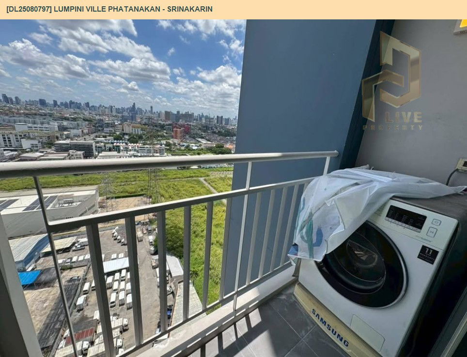 picture DL25080797 Condo for rent, Lumpini Ville Phatanakan - Srinakarin near -, ready to move in, call urgently 0656133286 LineID @534wlwof - 8/10