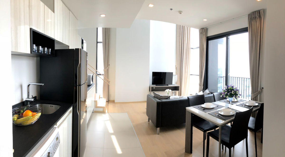 รูป For Rent Condo HQ Thonglor duplex corner unit fully furnished (S15-11701) - รูปที่ 9/15