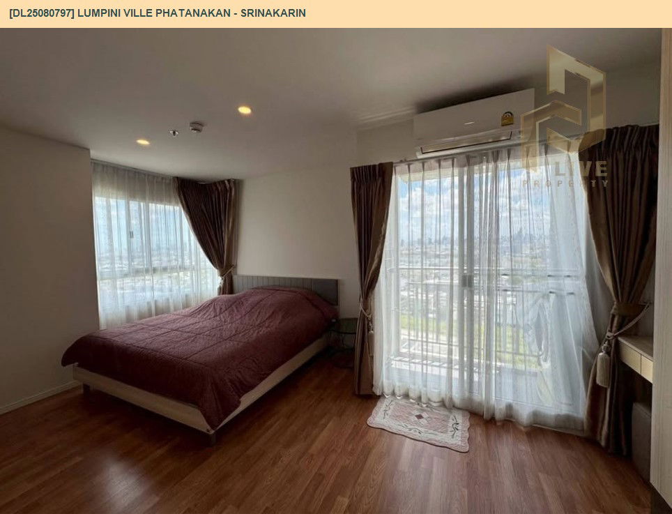picture DL25080797 Condo for rent, Lumpini Ville Phatanakan - Srinakarin near -, ready to move in, call urgently 0656133286 LineID @534wlwof - 10/10