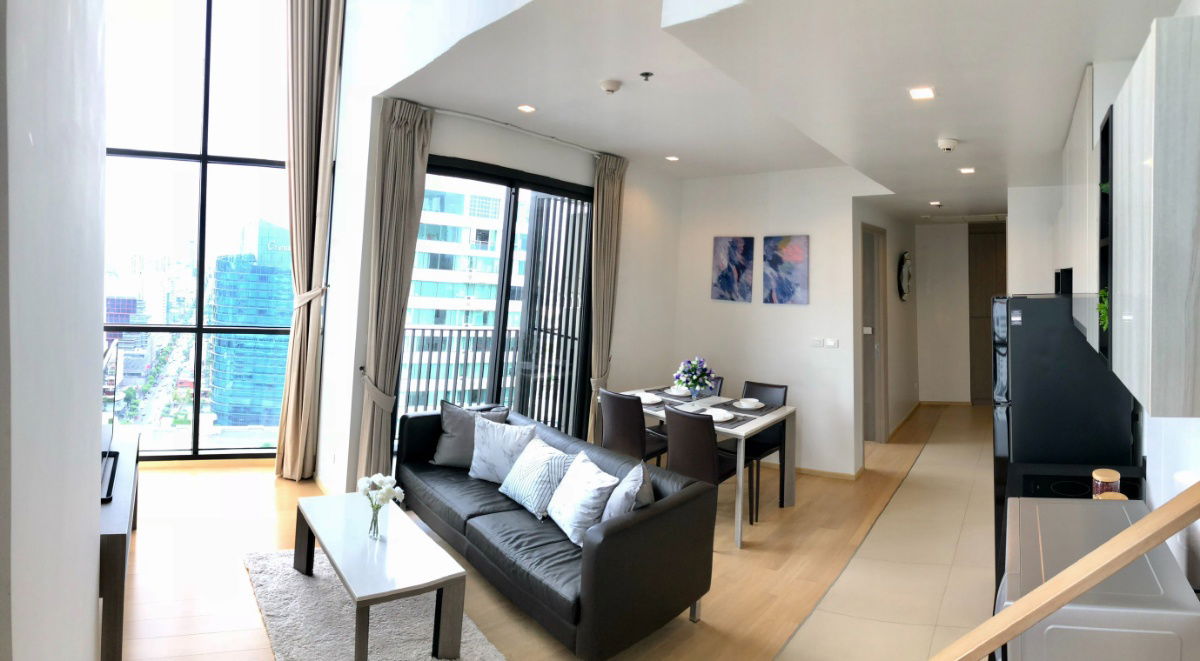 รูป For Rent Condo HQ Thonglor duplex corner unit fully furnished (S15-11701) - รูปที่ 12/15