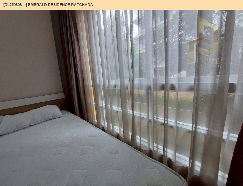 รูป DL25080811 ให้เช่าคอนโด เอมเมอรัลด์ เรสซิเดนท์ รัชดา (Emerald Residence Ratchada) ใกล้ MRT ห้วยขวาง พร้อมเข้าอยู่ โทรด่วน 0638692663 LineID @655ebbvc - รูปที่ 12/13