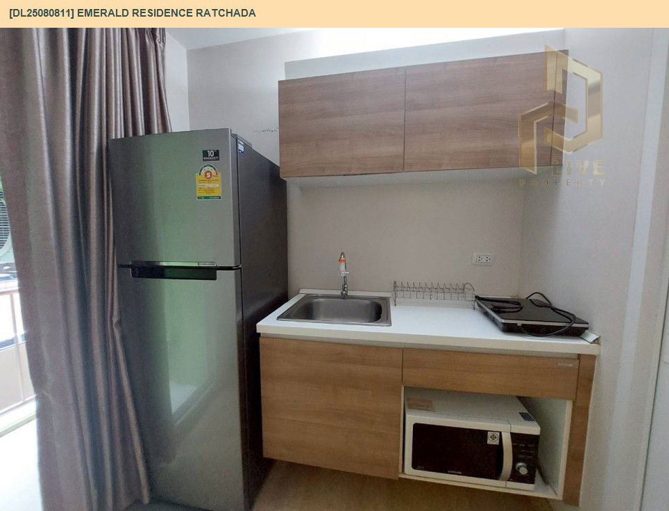 รูป DL25080811 ให้เช่าคอนโด เอมเมอรัลด์ เรสซิเดนท์ รัชดา (Emerald Residence Ratchada) ใกล้ MRT ห้วยขวาง พร้อมเข้าอยู่ โทรด่วน 0638692663 LineID @655ebbvc - รูปที่ 6/13