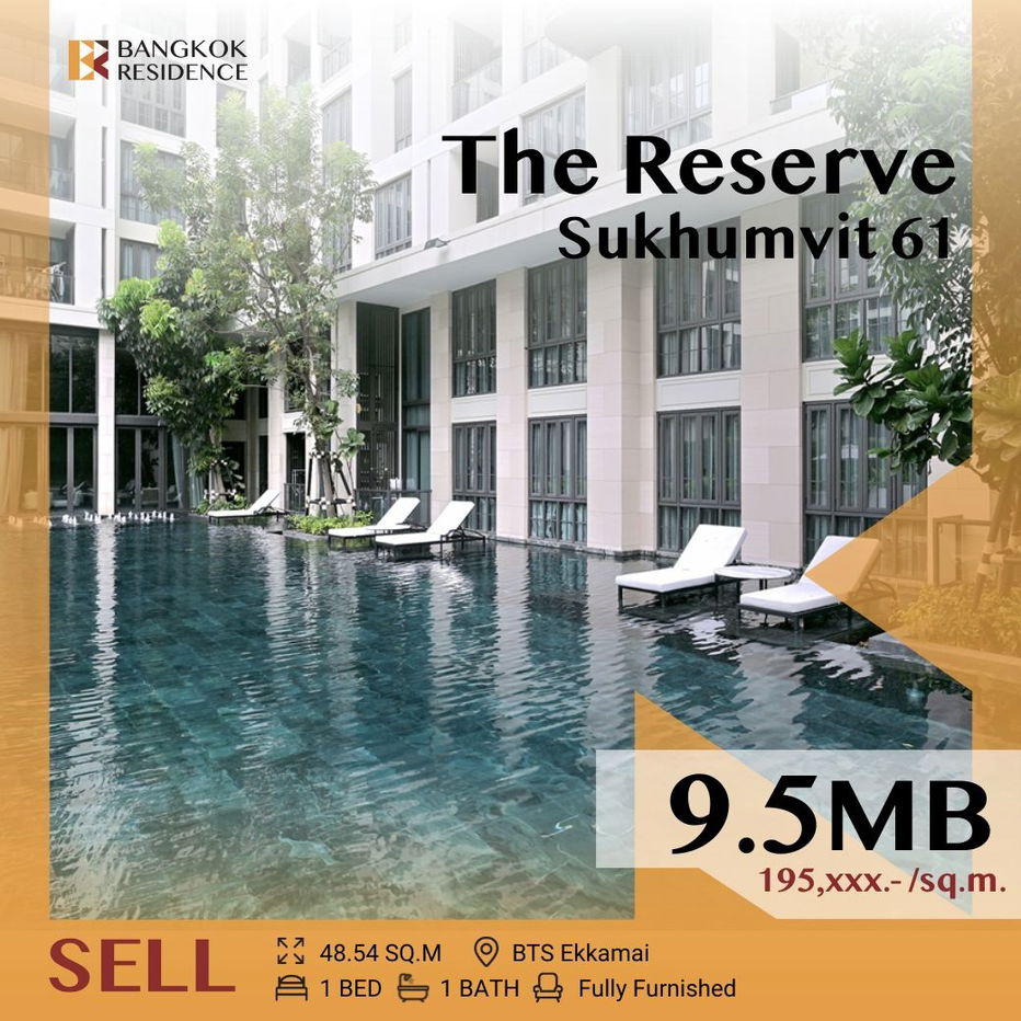 รูป 🔥 Rare Unit! The Reserve Sukhumvit 61, Near BTS Ekkamai - รูปที่ 1/11