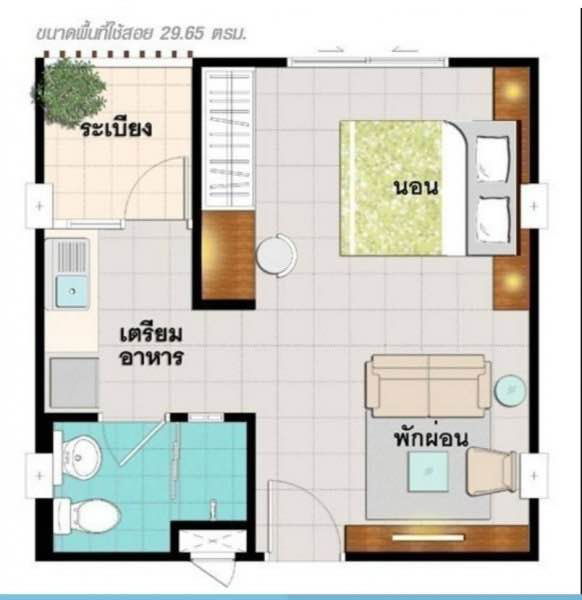 รูป ให้เช่าThe Center Condominium3 ชั้น4 เฟอร์ครบ พร้อมเข้าอยู่ - รูปที่ 7/8