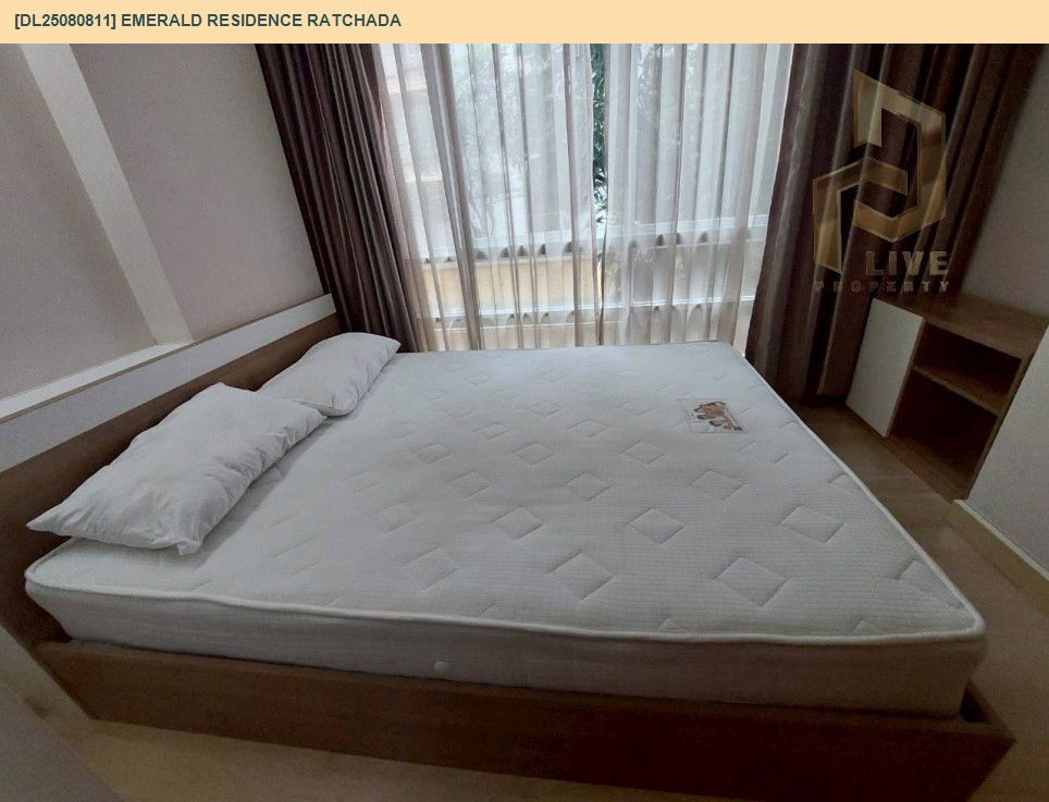 รูป DL25080811 ให้เช่าคอนโด เอมเมอรัลด์ เรสซิเดนท์ รัชดา (Emerald Residence Ratchada) ใกล้ MRT ห้วยขวาง พร้อมเข้าอยู่ โทรด่วน 0638692663 LineID @655ebbvc - รูปที่ 3/13