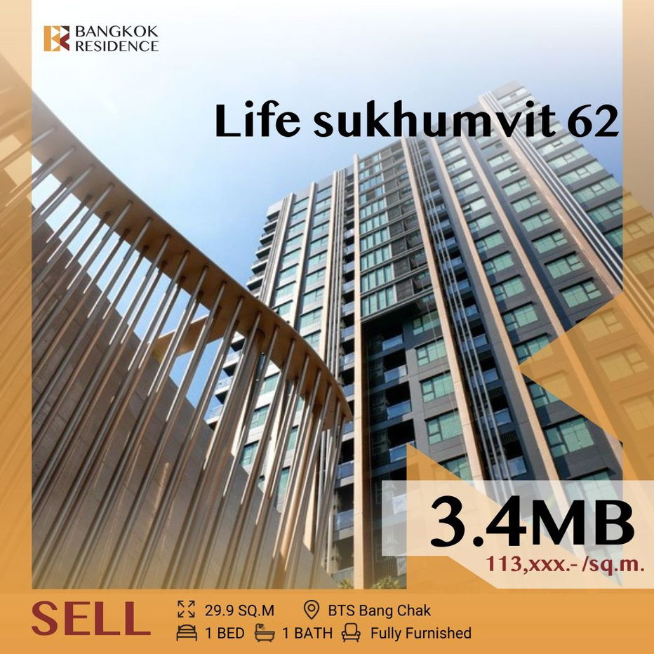 รูป ✨Hot Deal ✨ Life Sukhumvit 62  Prime Location Near BTS Bang Chak - รูปที่ 1/6