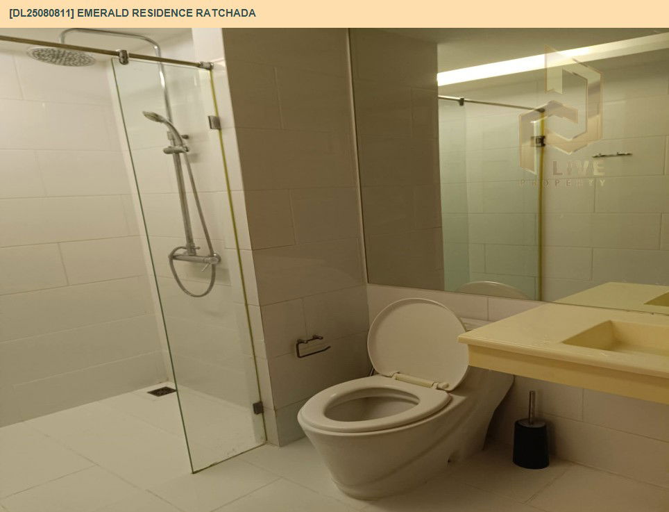 รูป DL25080811 ให้เช่าคอนโด เอมเมอรัลด์ เรสซิเดนท์ รัชดา (Emerald Residence Ratchada) ใกล้ MRT ห้วยขวาง พร้อมเข้าอยู่ โทรด่วน 0638692663 LineID @655ebbvc - รูปที่ 9/13