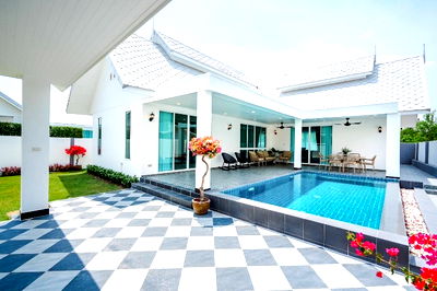 บ้านเดี่ยว หัวหิน ประจวบคีรีขันธ์ : บ้านเดี่ยวพร้อมสระว่ายน้ำ 3 ห้องนอน 