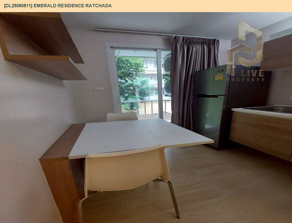 รูป DL25080811 ให้เช่าคอนโด เอมเมอรัลด์ เรสซิเดนท์ รัชดา (Emerald Residence Ratchada) ใกล้ MRT ห้วยขวาง พร้อมเข้าอยู่ โทรด่วน 0638692663 LineID @655ebbvc - รูปที่ 7/13