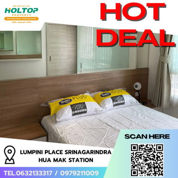 #R5940 🎉 260868 Condo for rent Lumpini Place Srinagarindra - Hua Mak Station