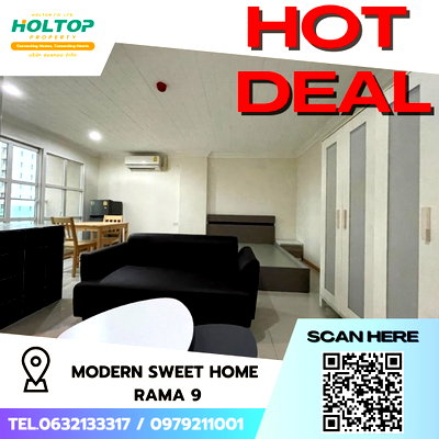 คอนโดให้เช่า : #S4405 ให้เช่า Modern Sweet Home Condo Rama 9