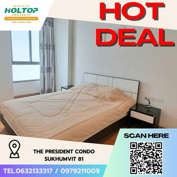 #Z2135💥260868🔥ให้เช่าคอนโด The President Condo Sukhumvit 81