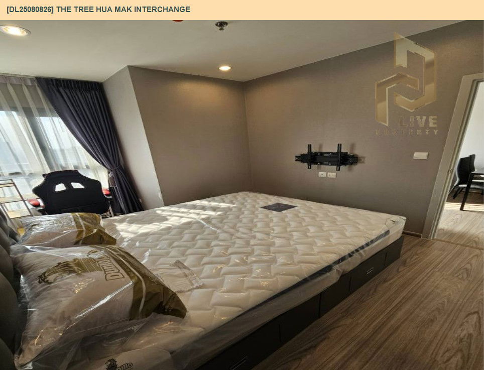 picture DL25080826 Condo for rent, The Tree Hua Mak Interchange near รถไฟฟ้า 3 สาย, ready to move in, call urgently 0656133286 LineID @655ebbvc - 8/13