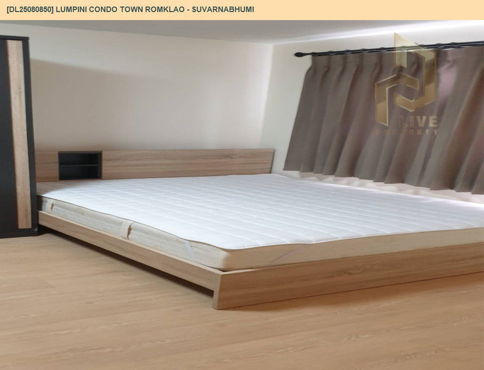 รูป DL25080850 ให้เช่าคอนโด ลุมพินี คอนโดทาวน์ ร่มเกล้า - สุวรรณภูมิ (Lumpini Condo Town Romklao - Suvarnabhumi) ใกล้ AIRPORT RAIL LINK ลาดกระบัง พร้อมเข้าอยู่ โทรด่วน 0638692663 LineID @534wlwof - รูปที่ 2/15