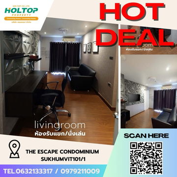 #Z2162💥270868🔥ให้เช่าคอนโด The Escape Condominium Sukhumvit101/1