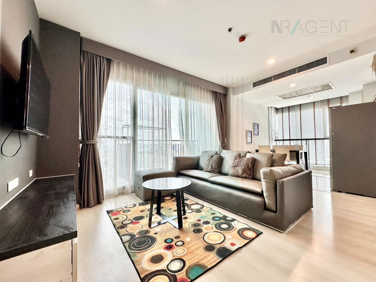 picture 📌 For rent, Life Ratchadapisek, 2 bedrooms, 21st floor, Building A, near MRT Huai Khwang. - 1/8