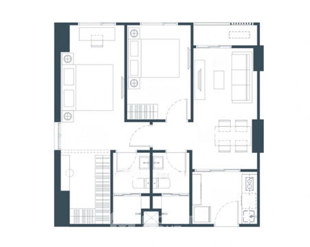 2-BR Condo at FLO By Sansiri near MRT Wat Mangkon (ID 1996425)