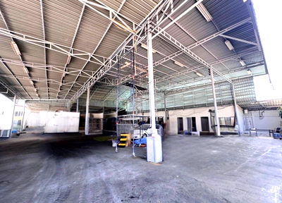 โรงงาน สนามบินสุวรรณภูมิ : บ้านพร้อมโกดัง ขนาดพื้นที่ 1547 ตรม. ขนาด : พื้นที่ทั้งหมด 1 ไร่ 